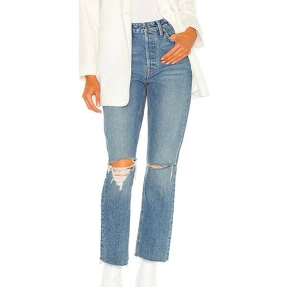 GRLFRND Denim - GRLFRND Karolina High Rise Straight Crop Jeans Size 23